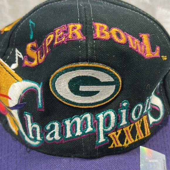 Green Bay Superbowl XXXI 1997 champions NFL trucker hat baseball cap vintage